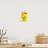 Poster Tulipes rouges dans un pot  (Cuisine)