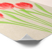 Poster Tulipes rousses brillantes (Coin)