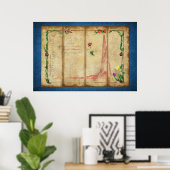 Poster Tulipomania Graph (blue) (Bureau à domicile)