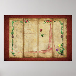 Poster Tulipomania Graph (red)