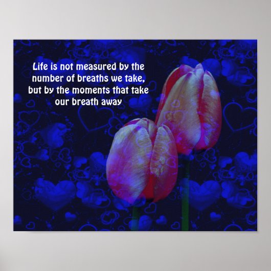 Poster Tulips Hearts Life Attitude Taux d'inspiration (Devant)