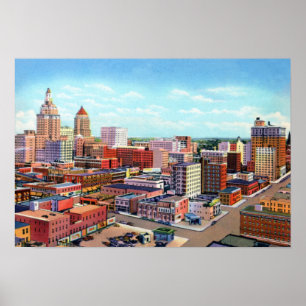 Poster Tulsa Oklahoma Skyline