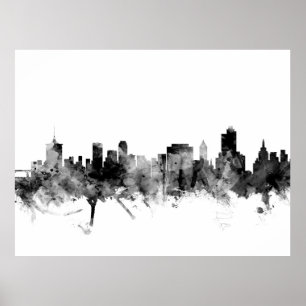 Poster Tulsa Oklahoma Skyline