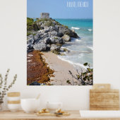 Poster Tulum Maya Ruines Mexique Voyage Souvenir (Cuisine)