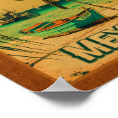 Poster Tulum Mexico Palm Tree Vintage voyage Souvenir (Coin)