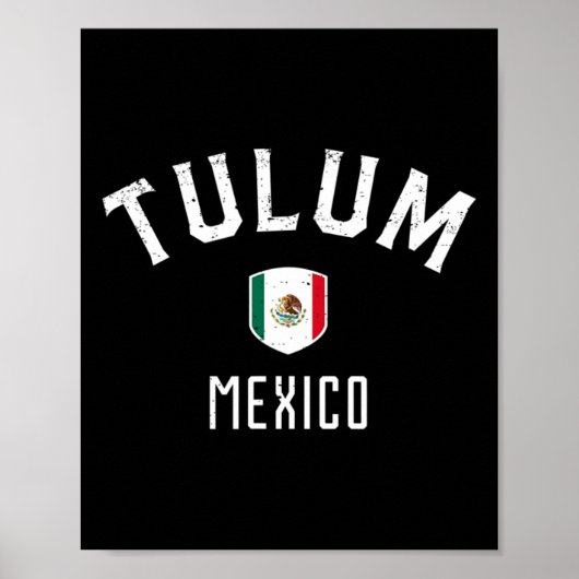 Poster Tulum Mexique - Drapeau Mexicain Tulum Tee (Devant)