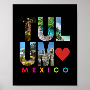 Poster Tulum Mexique Vacances Plage Groupe Familial Assor
