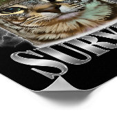 Poster Tummy Ache Survivor Funny Chat Meme Citation Sarca (Coin)