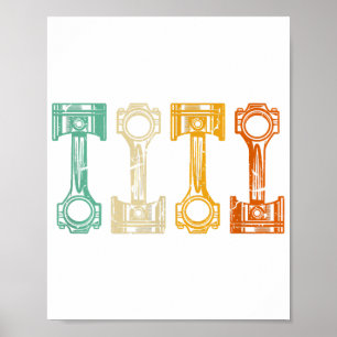 Poster Tuner Vintage mécanique rétro