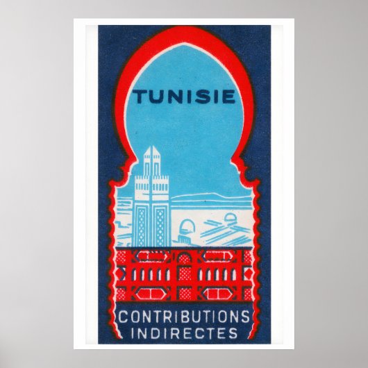 Poster Tunisia - Matchbox Print - Sweden Wall Art (Devant)