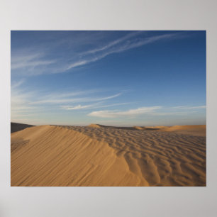Poster Tunisie, désert du Sahara, Douz, Grande Dune, crép