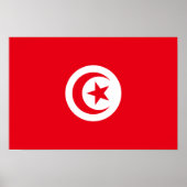Poster Tunisie - Drapeau tunisien (Devant)