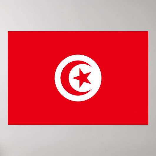 Poster Tunisie - Drapeau tunisien (Devant)