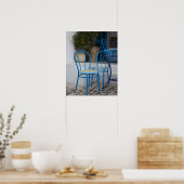 Poster Tunisie, Sidi Bou Said, chaises de café (Cuisine)