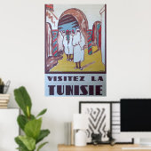 Poster Tunisie Vintage voyage tunisien (Bureau à domicile)