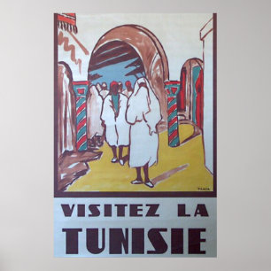 Poster Tunisie Vintage voyage tunisien