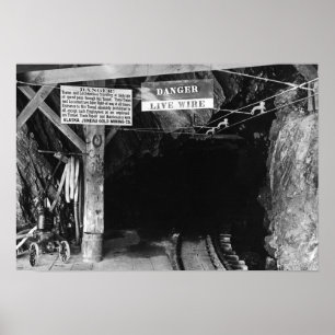 Poster Tunnel at Juneau, Alaska Treadwell Mine