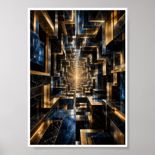 Poster Tunnel de cube infini (Devant)