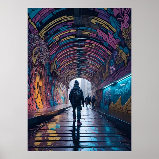 Poster Tunnel De Graffiti (Devant)