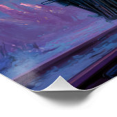 Poster Tunnel de train d'Aurora Fantaisie Violette Art (Coin)