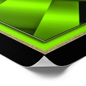 Poster Tunnel vert citron à vitesse noire (Coin)