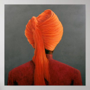 Poster Turban orange