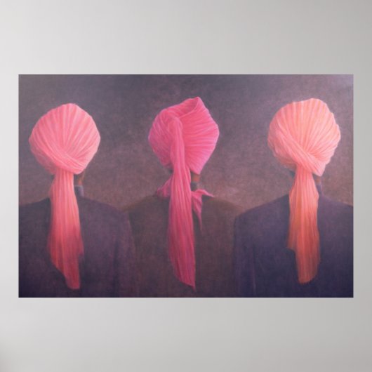 Poster Turban Triptyque (Devant)