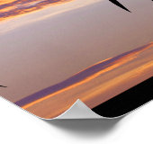 Poster Turbine de moulin à vent au coucher du soleil (Coin)