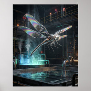 Poster Turbine Libellule Dérive
