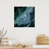 Poster Turbulence bleue Acrylique pour l'art Abstrait (Cuisine)