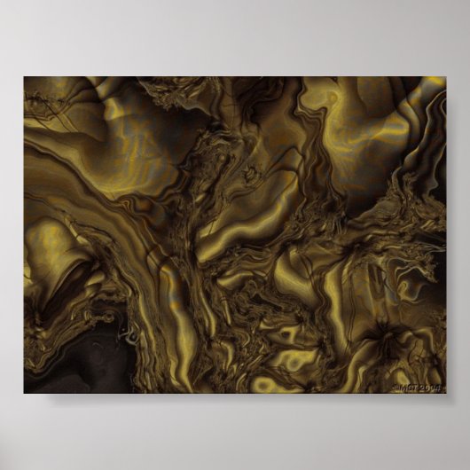Poster Turbulence dorée (Devant)