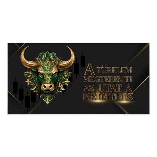 Poster Türelem | Motiváció | Marché Bull (Devant)