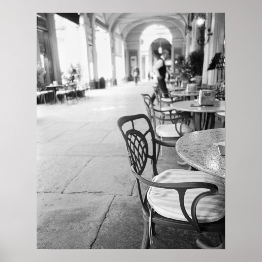 Poster Turin Italie, Café et Archway (Devant)