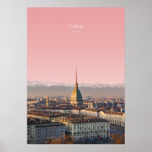 Poster Turin, Italie Illustration de voyage