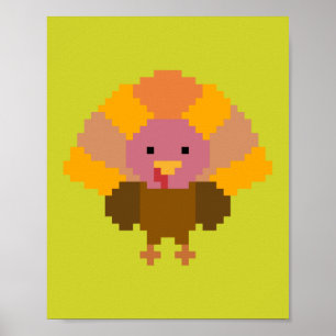 Poster Turkey - Pixel Art