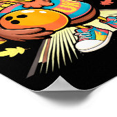 Poster Turkey Playing Bowling Thanksgiving Turkey Tail Bo (Coin)