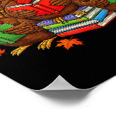 Poster Turkey Reading Books Teacher Fall Thanksgiving Boo (Coin)