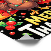 Poster Turkey Santa Happy Merry Thanksmas Thanksgiving Ch (Coin)
