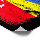 Poster Turkey Ukraine Half Flag Turkish Ukrainian Heritag (Coin)