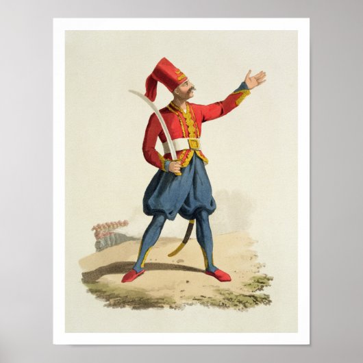 Poster Turkish soldier, from 'Costumes of the Various Nat (Devant)