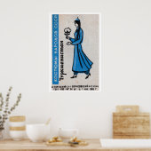Poster Turkmen Woman Matchbox Art Print, Soviet Vintage (Cuisine)
