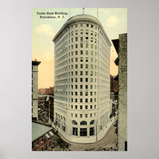 Poster Turks Head Building Providence RI 1915 Vintage (Devant)