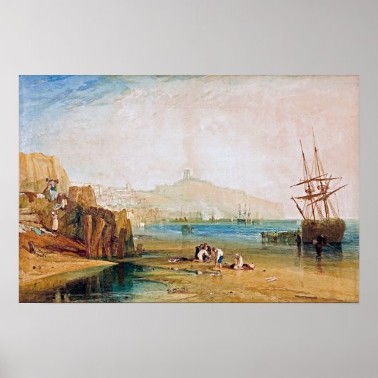 Poster Turner - Boys Catching Crabs, Scarborough Town (Devant)