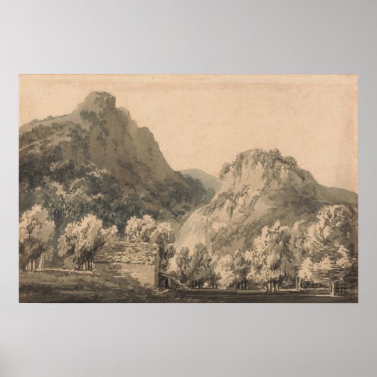 Poster Turner - Cascade De Lodore Cumberland (Devant)