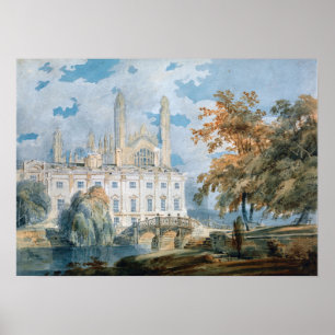 Poster Turner - Clare Hall et la chapelle du King's Colle
