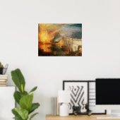 Poster Turner - Incendie des maisons des Lords et des Com (Bureau à domicile)
