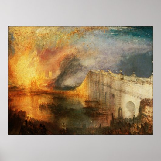 Poster Turner - Incendie des maisons des Lords et des Com (Devant)
