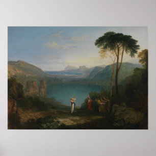 Poster Turner - Lac Avernus Aeneas et Sibylle de Cumes