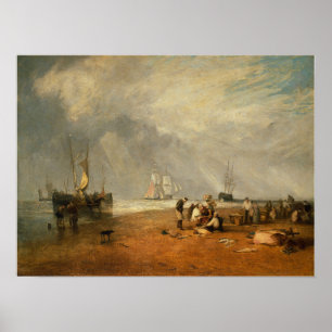 Poster Turner - Marché Aux Poissons À Hastings Beach
