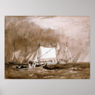 Poster Turner - Scène D'Expédition Avec Pêcheurs